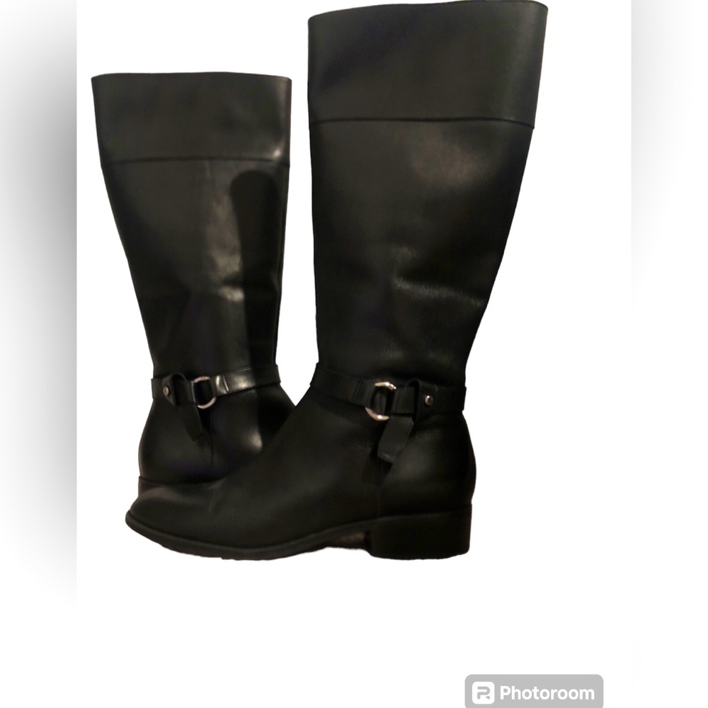 Lauren Ralph Lauren black leather Makaila boots equestrian riding shoes size 10